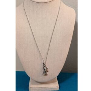 Statute of Liberty Heart Charm Pendant Necklace